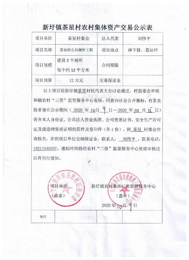 新圩镇茶星村农村集体资产交易公示表20201010（1）.jpeg