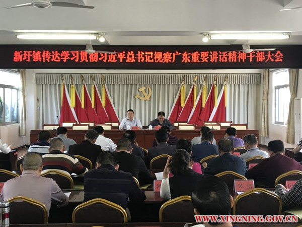 新圩镇召开传达学习贯彻习近平总书记视察广东重要讲话精神干部大会.jpg